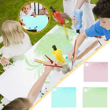 Silikona Krāsošana Mat Krāsošana Rotaļlieta Eļļas Glezna Mat ar Roku Izdzēšami, Mazgājami Mākslas Glezniecības Pad Lieliem lietotājiem, kas Nav Stick mīkstiem Paklājiem 20x16in