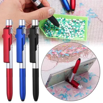 Salokāma Mobilā Tālruņa Turētājs Dimanta Krāsošanas Pildspalvas LED Apgaismojums Punkts Urbt Pildspalva Cross Stitch Dimantu Izšūšanas Piederumus