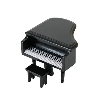 Miniatūras Mini Piano 1:12 Mēbelēm Ar Krēslu Leļļu Namiņš