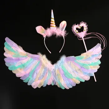 3pc/set Spalvu Spārni Halloween Funny Ziemassvētku Grims Eņģeļa Spārni, Rozā Rotaļlietas Peld Spārnu Cosplay Anime Dekoru Tauriņa Spārni
