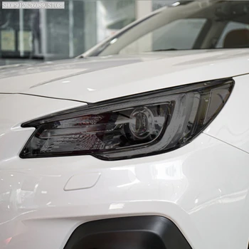 2 Gab., Auto Lukturu aizsargplēvi Kūpinātas Melnu Nokrāsu Wrap Caurspīdīga Vinila TPU Uzlīme Par Subaru Outback 2020 2021