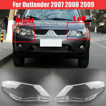par Mitsubishi Outlander 2007 2008 2009 Auto Lukturu Vāks Skaidrs Lēcu Lukturis Abažūrs Shell