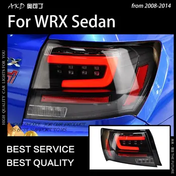 AKD Auto Stils lukturu par Subaru WRX Aizmugurējie Lukturi 2008-2014 Impreza LED Astes Gaismas DRL Pagrieziena Signāla Reverse Auto Piederumi