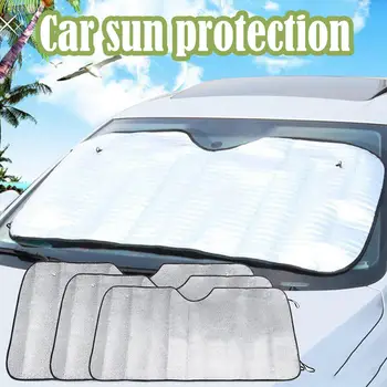 Auto stiklu Vējstikla Saulessargs Priekšā, Aizmugurē Foldable Reflector Saule Attiecas Logu Sudraba UV Saules Ēnā Sejsegu Aizsargātu Saulessargs C X4Y8
