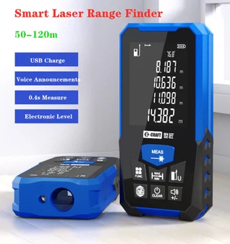 Smart Laser Range Finder Pasākums Lentes Valdnieks Tālmēri Digitālā Attāluma Mērītājs Laukums Tilpums Lāzer Metreler 50m 70m 100m 120m