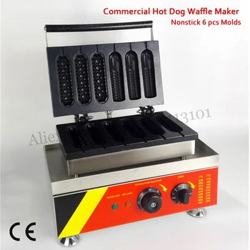 Elektriskā Lolly Vafeļu Automāts francijas Kukurūzas Hotdog Vafeļu Maker 1500W CE Apstiprinājumu Uzkodu Pārtikas Iela