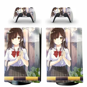 Anime Cute Meitene Sayu Ogiwara PS5 Digitālo Ādas Decal Uzlīmes Vāks Konsoles & 2 Kontrolieri Vinila Ādas