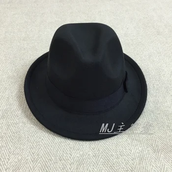 MJ Michael Jackson Cepuri Billie Jean Cepuri Bīstamo Klasisko Fedora Bērnu Melnās Cepures Klp Puse Kostīmu Prop Bērniem #1BLJD01012