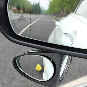 Auto Atpakaļgaitā, Apaļš Spogulis Priekšējo Un Aizmugurējo Riteņu Autonoma Atpakaļskata 360 Grādu 10.5x6.5cm