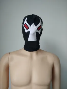 Black & white spandex Maska kapuci sarkano acu atvērtām acīm Pieaugušo unisex Zentai Kostīmi Puses Piederumi Halloween Maskas Cosplay