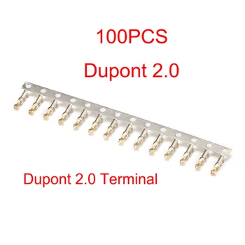 100gab Termināli Dupont Savienotājs Niedru Vara 2.0 mm Metāla Termināls
