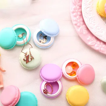Portatīvo Candy Krāsas Mini Macarons Dāvanu komplekts Kaste Pārnēsājamo Uzglabāšanas kaste par Mazu priekšmetu Jauki Rotaslietas Pakete Gadījumā 1GB