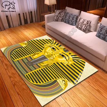 Ēģiptes faraons raksts paklāju Laukumā Anti-Skid Zonas Grīdas Paklājs 3D Paklāju neslīdoša Mat Ēdamistaba Dzīvojamā Istaba Mīkstas Guļamistabas Paklāju