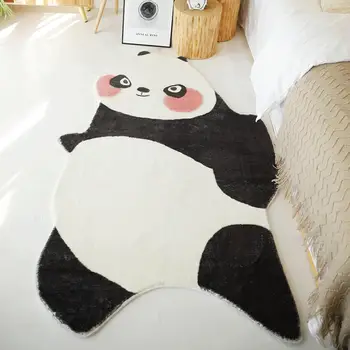 Panda Formas Mīksta Vilnas Dzīvojamās Istabas Dīvāna, Paklāja Plīša Paklājus Guļamistaba Segtu Matracis, Gultas Durvju Logu Liela Izmēra Pledi, Paklāji