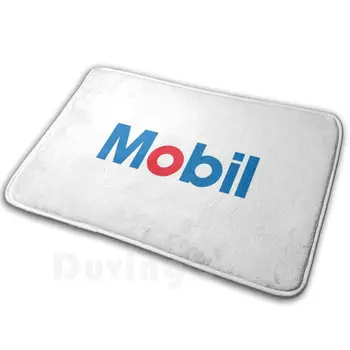 Mobil Logo Paklāju Mat Paklājs Spilvenu Mīkstu Mobil Logo Gāzes Eļļa Benzīns Sabiedrība Naftas Vintage Retro Gāzes Stacijas