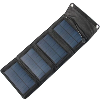 USB Ports 7W Saules Lādētāju, 5V Salokāms Portatīvo Saules Tālruņa Lādētājs, Saules Panelis, kas ir Saderīgs Ar Mobilo Tālruni, Tabletes U.c