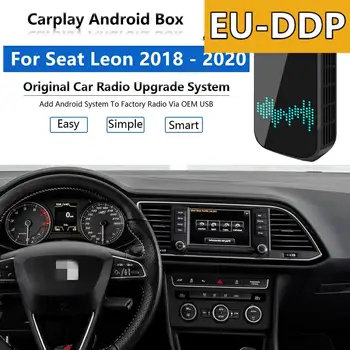 Radio Carplay uzlabot Android Auto Audio Par Seat Leon 2018 - 2020 Apple Bezvadu AI Lodziņā Auto Multimediju Atskaņotājs, GPS Navi bloks