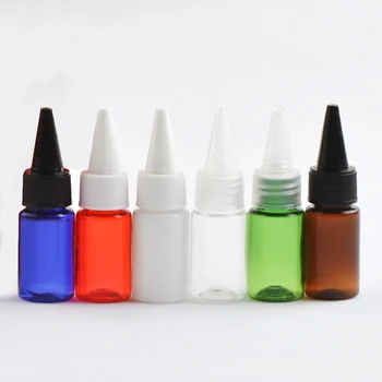 100gab 10ml Krāsas Vērpjot Klp Tukšas PET Pudeles atkārtoti uzpildāmi Plastmasas Konteineri Ar Asiem Muti Klp Mini Izmēra Kosmētika