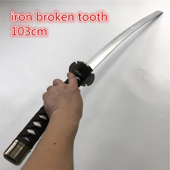 Inuyasha zobenu dzelzs šķelto Zobu zobenu 1:1 Cosplay Vienpusējā Kopija PU rotaļu zobenu Anime Ninja Nazis Samuraju zobens 100cm
