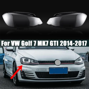 Par Volkswagen VW Golf 7 MK 7 GTI 2014 2015 2016 2017 Abažūri Lukturi, Caurspīdīga Lampas Toni, Priekšējo Objektīva Vāciņu