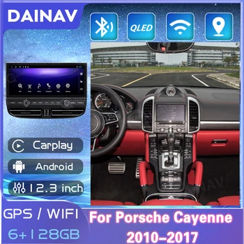 12.3 collu Android Auto Radio Stereo Uztvērēju Porsche Cayenne 2010-2017 GPS Navigācijas Multimediju MP3 Atskaņotājs, Iebūvēts Carplay