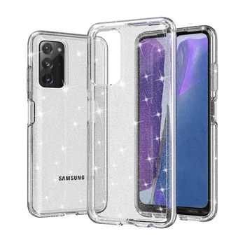 Caurspīdīga, Mirgo Tālruņa Case For Samsung Galaxy A13 S22Plus S22 Ultra A33 A53 Mīksts Rokturis TPU Shell