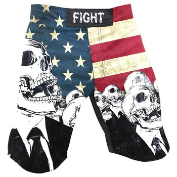 Amerikāņu karogu Apmācību Cīņas Bikses Vīriešu boksa, MMA cīņas BJJ Cīnās Fitnesa Muay Thai Taekwondo nav Ražots
