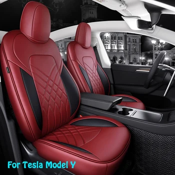 Automašīnu Sēdekļu Pārvalki Custom Fit Par Tesla Model Y ir 2021. gads Modes Auto Interjera Spilvenu Aizsargs Aksesuāri Visu Sezonu Kopa
