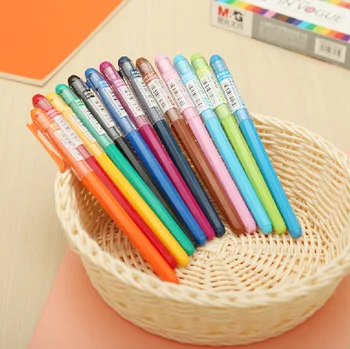 26pcs jaunas Radošas populārs krāsu neitrālu pildspalvu multicolor agp62403 0.38 mm pilnu adatu ūdens pildspalvu