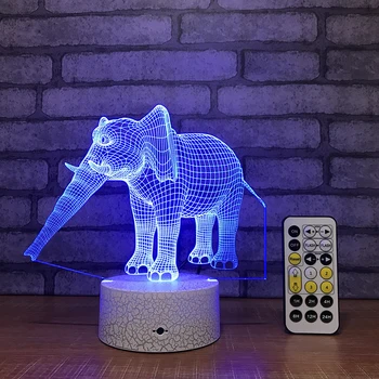 Zilonis LED 3D Nakts Gaisma Vizuālo 7 Krāsas, Galda Lampa, Mājas Puse, Telpu Dekorēšana Jaunums Bērni Ziemassvētku Dāvanu
