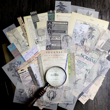 50gab Vecās Avīzes Lapas Vintage Uzlīmes Scrapbooking Laimīgs Plānotājs/Karte Padarot/Journaling Projektu