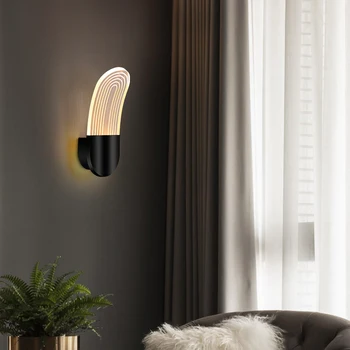 Jauns LED sienas lampas modernās viesistabas iekštelpu apgaismojums sienas lampas modernās mājās Guļamistaba 12W 90-260V zelta / melnā sienas lampas