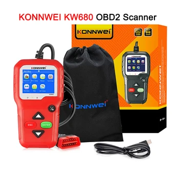Par KONNWEI KW680 OBD2 Skeneris Auto Auto Diagnostikas OBDII Instrumenti, Auto, Skaidrs, Kļūdas kļūda Reālā Laikā Akumulatora Spriegums Uzraudzības Astoņi
