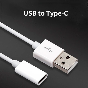 USB Tipa-C Converter Lādētāja Kabeli Pārnēsājamu USB Male USB 3.1 Tipa C Sieviešu Kabelis Huawei FreeLace Austiņas 20cm/1M