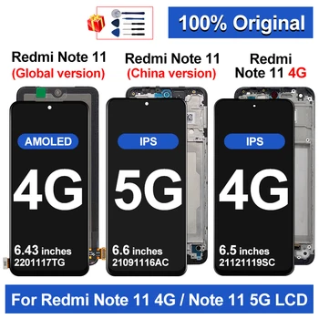 Oriģināls Par Redmi 11. Piezīme LCD Displejs, Touch Screen Digitizer Rezerves Daļas Xiaomi Redmi 11. PIEZĪME 4G Displeja 5G LCD Labāko