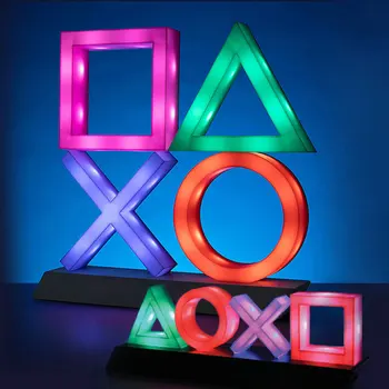 Par PS4 PS5 Xbox X Zīmi Balss Vadības Spēli Ikona, Gaismas Akrila Atmosfēru Neona Ar USB Kabeli KTV Bārs Dzīvojamā Istaba Guļamistaba Dekori