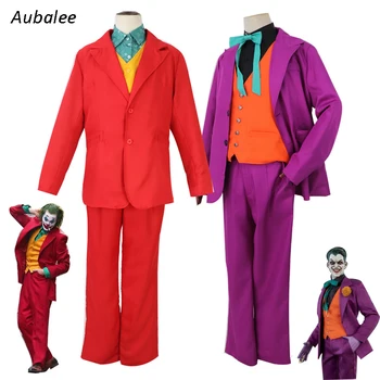 Filma Joker Joaquin Phoenix Arthur Fleck Cosplay Tērpu, Tērpi, Parūkas Šausmu Klauns Halloween Puse Formas Tērpu Pieaugušajiem