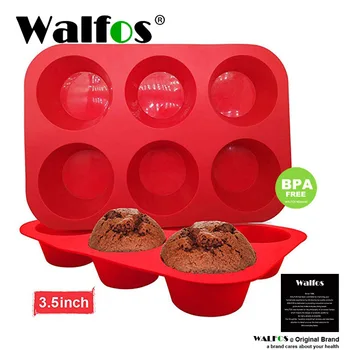 WALFOS Silikona Kūka Pelējuma Non-Stick Kūka Formā Muffin Cupcake Pelējuma Cepšanas Panna Ziepes Šokolādes Maizes Pelējuma Kūka Dekorēšanas Instrumentiem