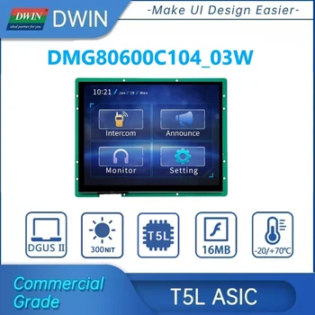 DWIN 10.4 Collu 800x600 TFT LCD Displeja Modulis TTL/RS232 UART Capacitive/Pretestības HMI Par Arduino DMG80600C104_03W