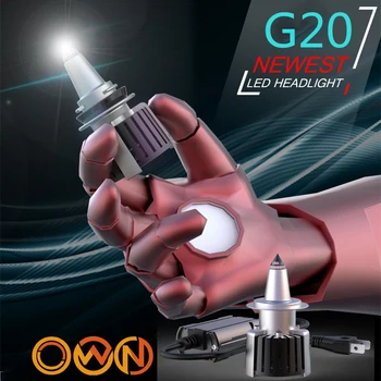 DLAND PAŠU G20 GAISMAS GUIDE AUTO LED LUKTURU SPULDZES LAMPAS R10 LĀZERA 12000LM IP68 12V 24V DC 120W
