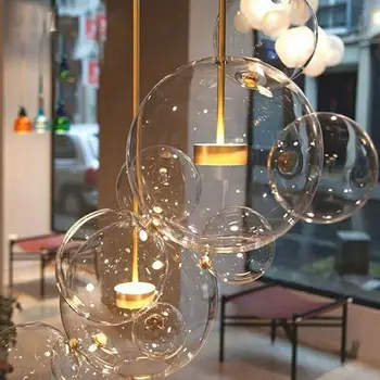 Stikla Bumba Hanglamp LED Karājas Lampas Ziemeļu Gaismas Ķermeņi, Guļamistaba, Dzīvojamā Istaba Piekariņu Gaismas Joslā, Līdz Apgaismojuma Armatūra