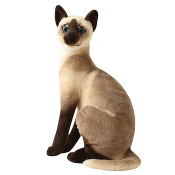 jauno radošo plīša simulācijas Siāmas kaķis rotaļlietas bērnu Ziemassvētku un dzimšanas dienas dāvana par 35cm-40cm