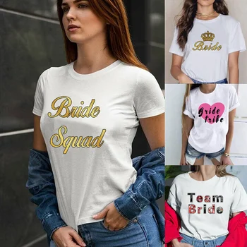 2022 Jaunu T Krekls Vasaras Īsām Piedurknēm Līgava Elements, Druka, T-Krekls Sievietēm Gadījuma O-veida kakla Hipster Piepilsētas Džemperis Top Streetwear