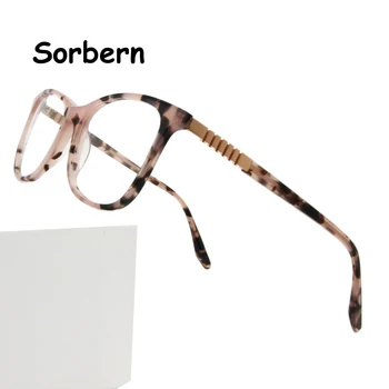 Rozā Acetāts Recepšu Brilles Rāmis Sievietēm Stilīgs Tuvredzība, Optisko Briļļu Rāmis Briļļu Izturīgs Viru