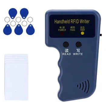 RFID Karšu Lasītājs, Kopētājs, Rakstnieks Aparāts Programmētājs Pārrakstāmie ID Keyfob Tagus Rokas 125Khz Kopētājs