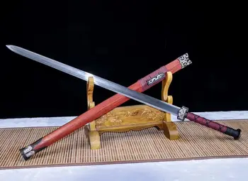 Pilna Tang Saber UŠU Zobenu spalvu Vēnu Tērauda Asmens Ķīniešu Zobenu tang Jian
