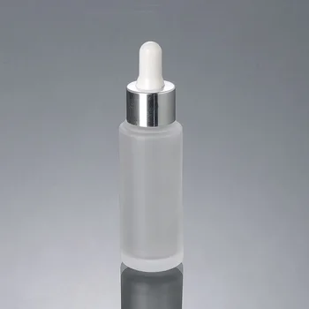 30ML matēta stikla pudeles pilinātāju alumīnija apkakles mitruma eļļa/būtība šķidrums/seruma/losjons emulsija, gēls, balināšanas iepakošanas