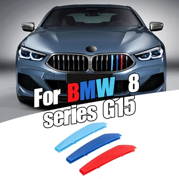 Automašīnas Priekšējo Resti Apdares Bufera Vāciņš 3D Lentes M Stils Vāka Uzlīmes BMW 8 Sērija G15 2019 Auto Piederumi Dropship