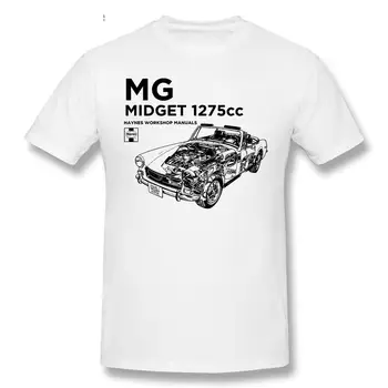 Ir 2021. Modes Grafiskais T-krekls Karikatūra Anime Britu Klasisko Automobiļu Mg Midget 1275Cc Gadījuma Vīrieši, O-veida kakla 100% Kokvilnas T krekls, t-veida Augšu