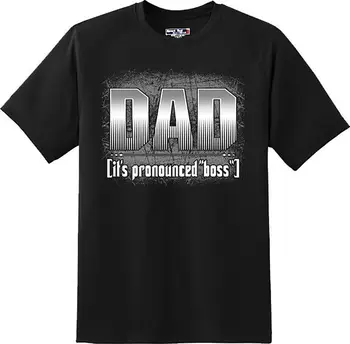 Smieklīgi Tētis Izrunā Boss O-Veida Kakla Kokvilnas T Krekls Vīriešiem Gadījuma Īsām Piedurknēm T-Veida Topi Harajuku Streetwear